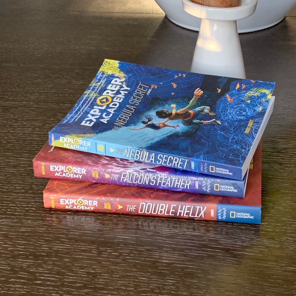 Author signed Explored Academy series books 1,2 and 3.